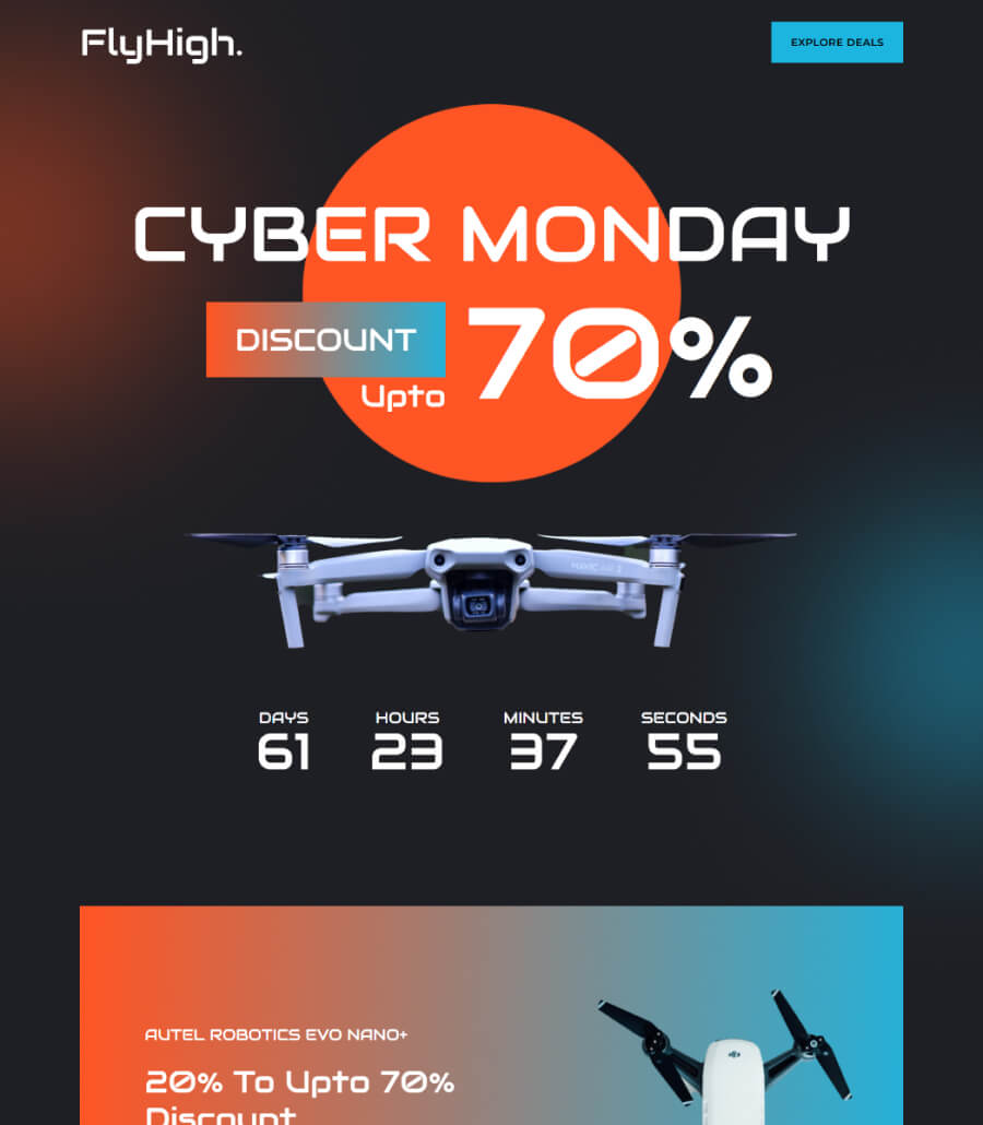 FlyHigh - Cyber Monday Template